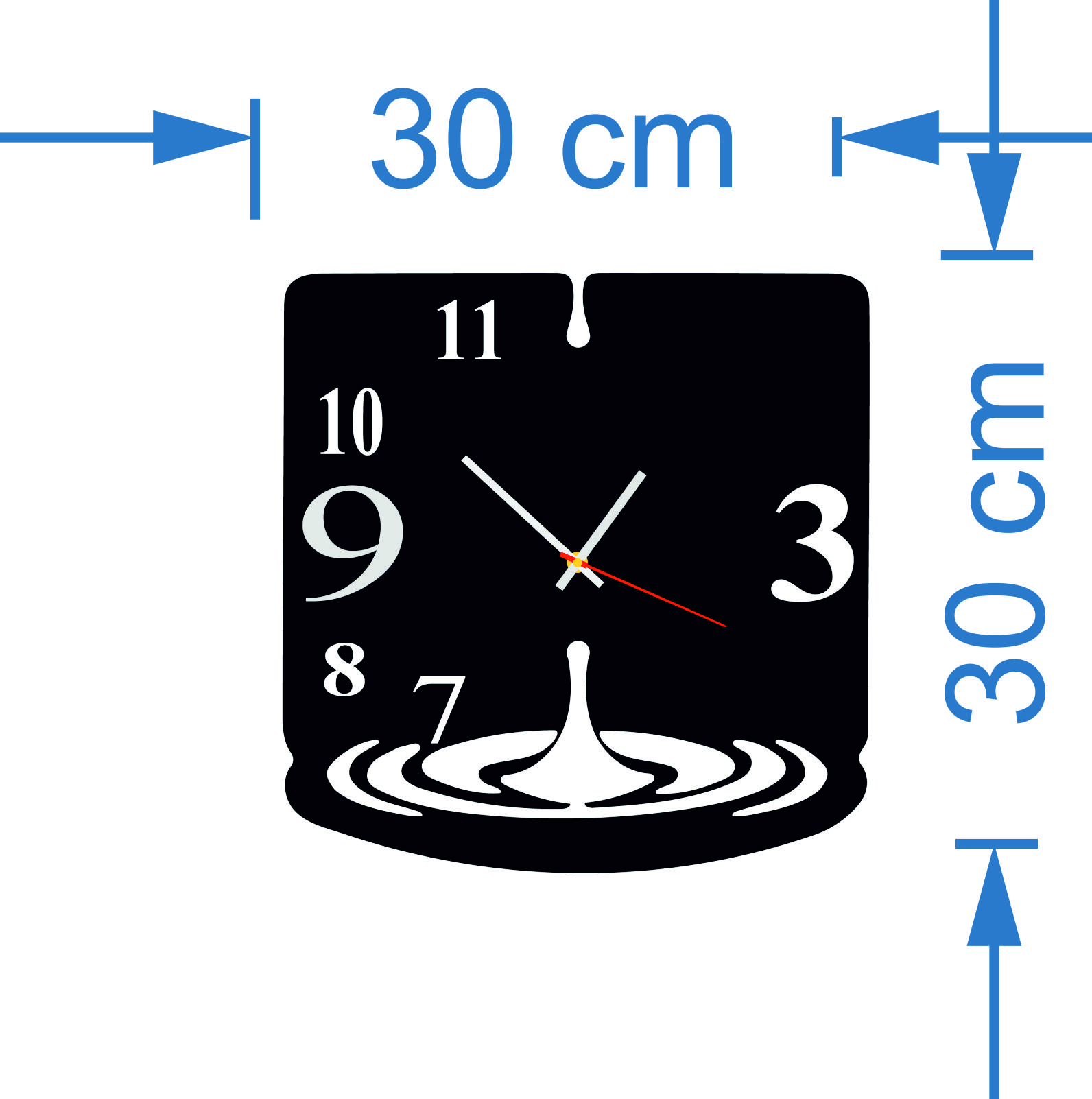 Wall Clock Size: