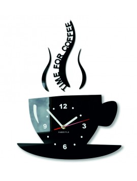 Nástenné hodiny káva a pohoda . Farba čierna. Rozmer  36 x 32 cm