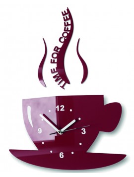 Nástenné hodiny šálka káva.  Rozmer 36 x 32 cm CAFFE