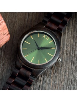 Yisuya -  Náramkové hodinky z dreva na ruku DH015 zelené až modré
