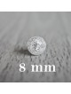 Praskaný krištáľ - korálka minerál - FI 8 mm