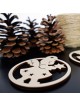 Vianočné ozdoby vyrobené z dreva, rozmer: 79x90 mm