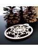Drevená dekorácia na vianočný stromček - Snehová vločka, rozmer: 79x90 mm