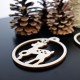 Vianočná dekorácia z dreva - Bambi, rozmer: 79x90 mm
