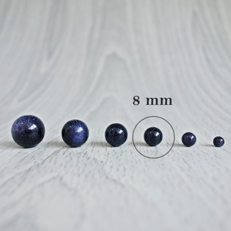 Aventurín modrý - korálka minerál - FI 8 mm