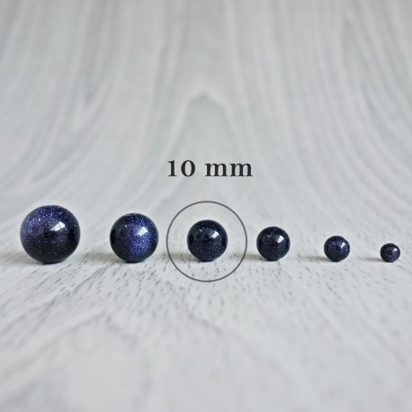 Aventurín modrý - korálka minerál - FI 10 mm