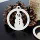 Snehuliak-drevená vianočná ozdoba, rozmer:79x90 mm
