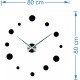 Veľké nástenné hodiny bodka (moderné hodiny na stenu) DEKORAJ