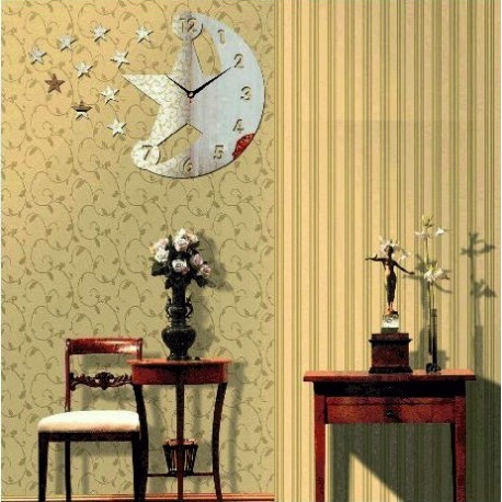 Moderné nástenné hodiny ( zrkadlové hodiny na stenu nebo) TEMPLATES, 30x45cm