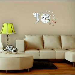 Nástenné hodiny do obývačky ako dekorácia, Víla, 40x40 cm