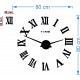 Nástenné hodiny rímske DIY 3D hodiny na stenu ako obraz HUGO
