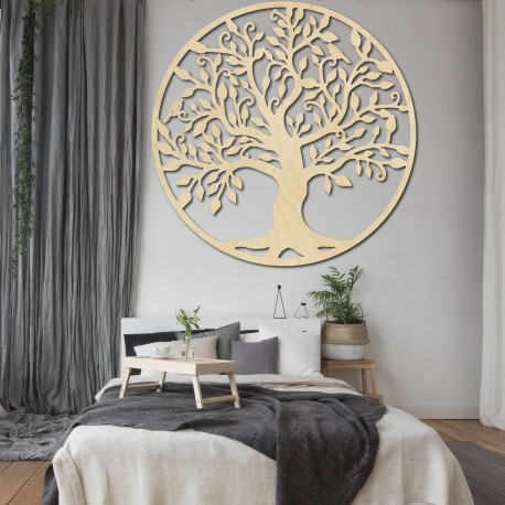 Dekorácia na stenu strom života drevený obraz z preglejky RODINA