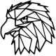 STYLESA Vyrezávaný obraz na stenu geometrické tvary orol PR0234 čierny