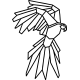 STYLESA Vyrezávaný obraz na stenu geometrické tvary orol PR0235 čierny