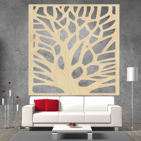 Vyrezávaný obraz na stenu z drevenej preglejky strom ORECH