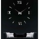 BOKAJ Veľké nástenné hodiny s číslo sedem DOMOV 12SZ015 SLOVAK čierne