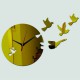 Nástenné hodiny zlatá holubica , nálepka na stenu .